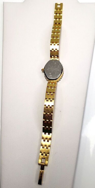 Vtg1960s Geneve Quartz Thailand Movement Gold Womens Oval Watch Rubies Hong Kong main image 4